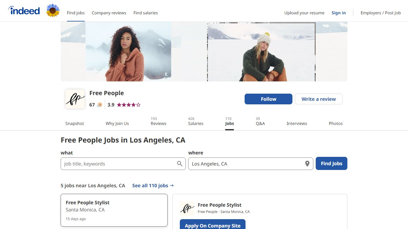 Free People Jobs and Careers | Indeed.com